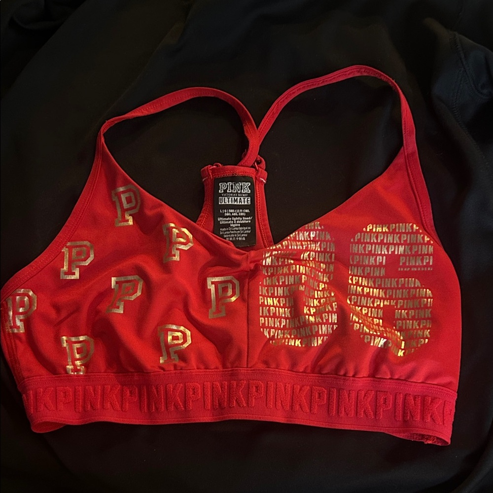 Victoria's Secret Pink Red Sports Bra